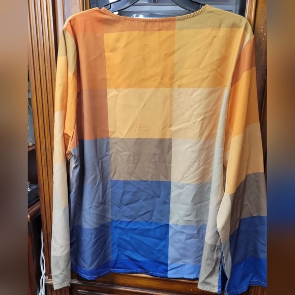 Multicolor Striped Long Sleeve Shirt 3xl New - Picture 6 of 6